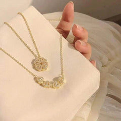 Magnetic Golden Flower Pendant | قلادة زهرة ذهبية مغناطيسية