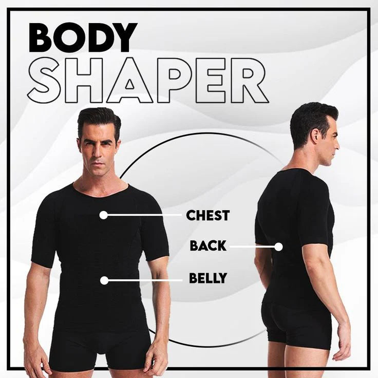 Body Shapers Half Sleeves (Black) | مشدات جسم بأكمام قصيرة (أسود)